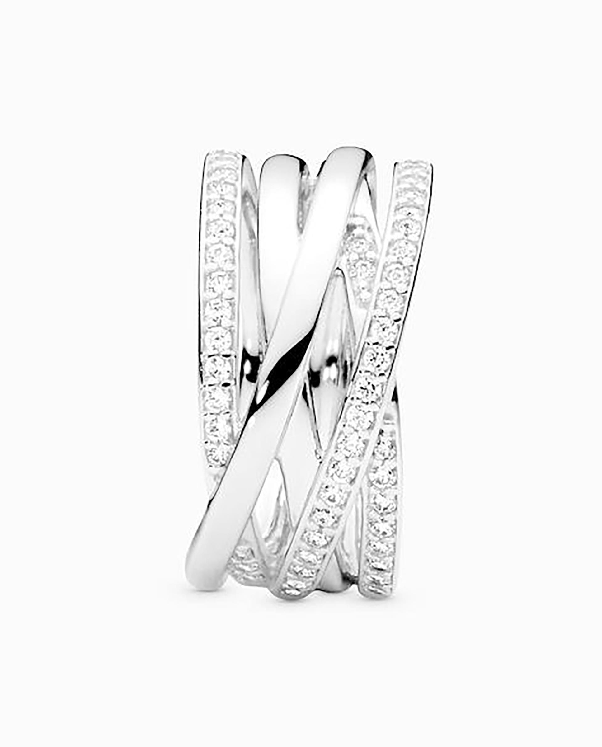 Imagen 2 de Anillo en plata de ley Entrelazados - PANDORA - Blanco Blanco