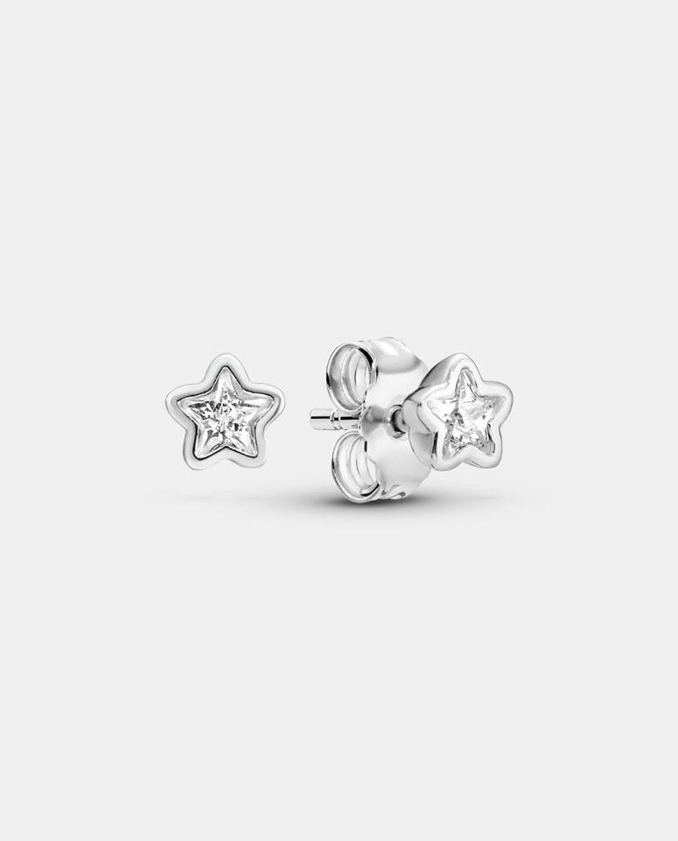 Pendientes Brillo Estelar - PANDORA - Blanco Blanco-1