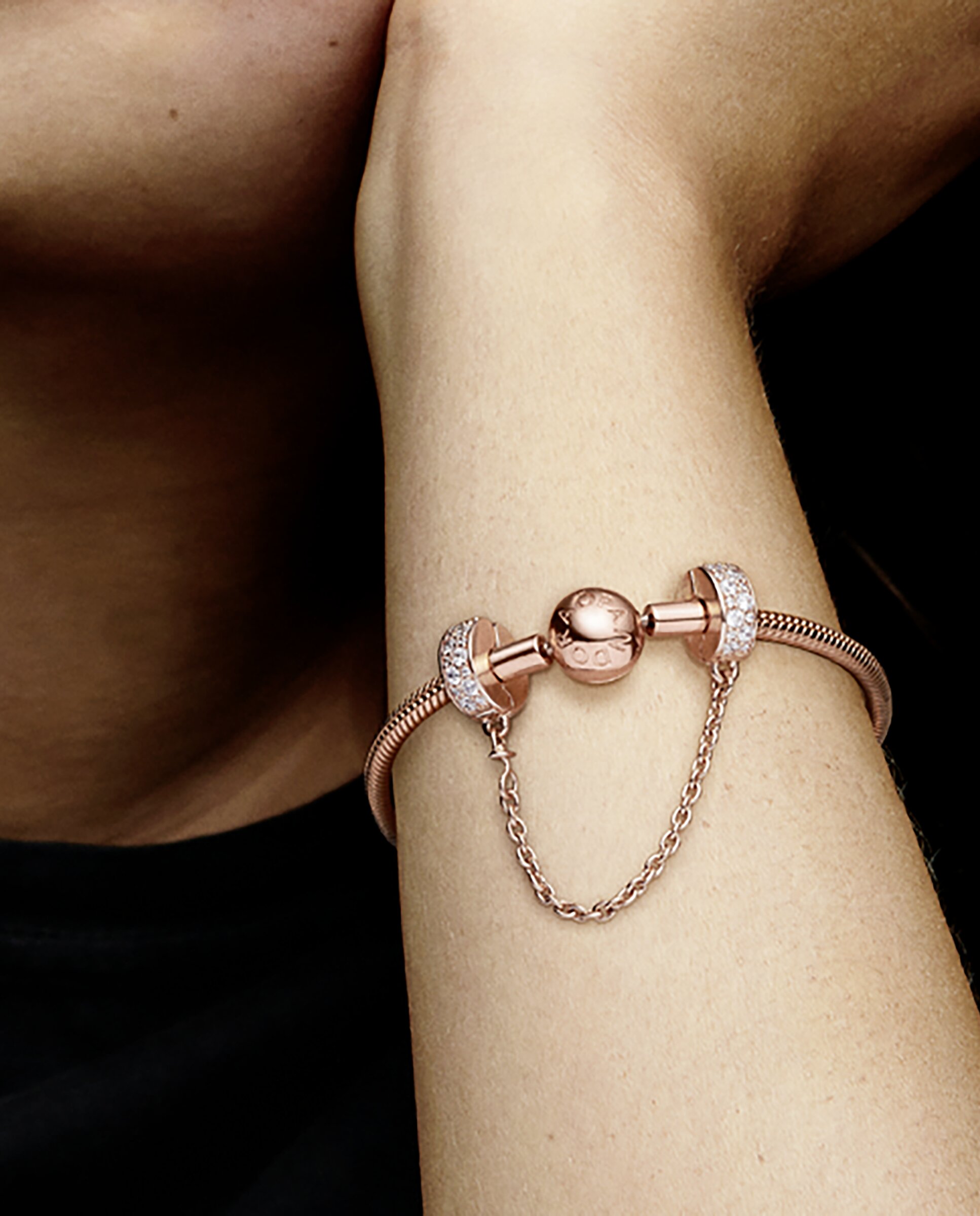 Imagen 4 de Cadena de seguridad Elegancia Brillante - PANDORA - Blanco Blanco
