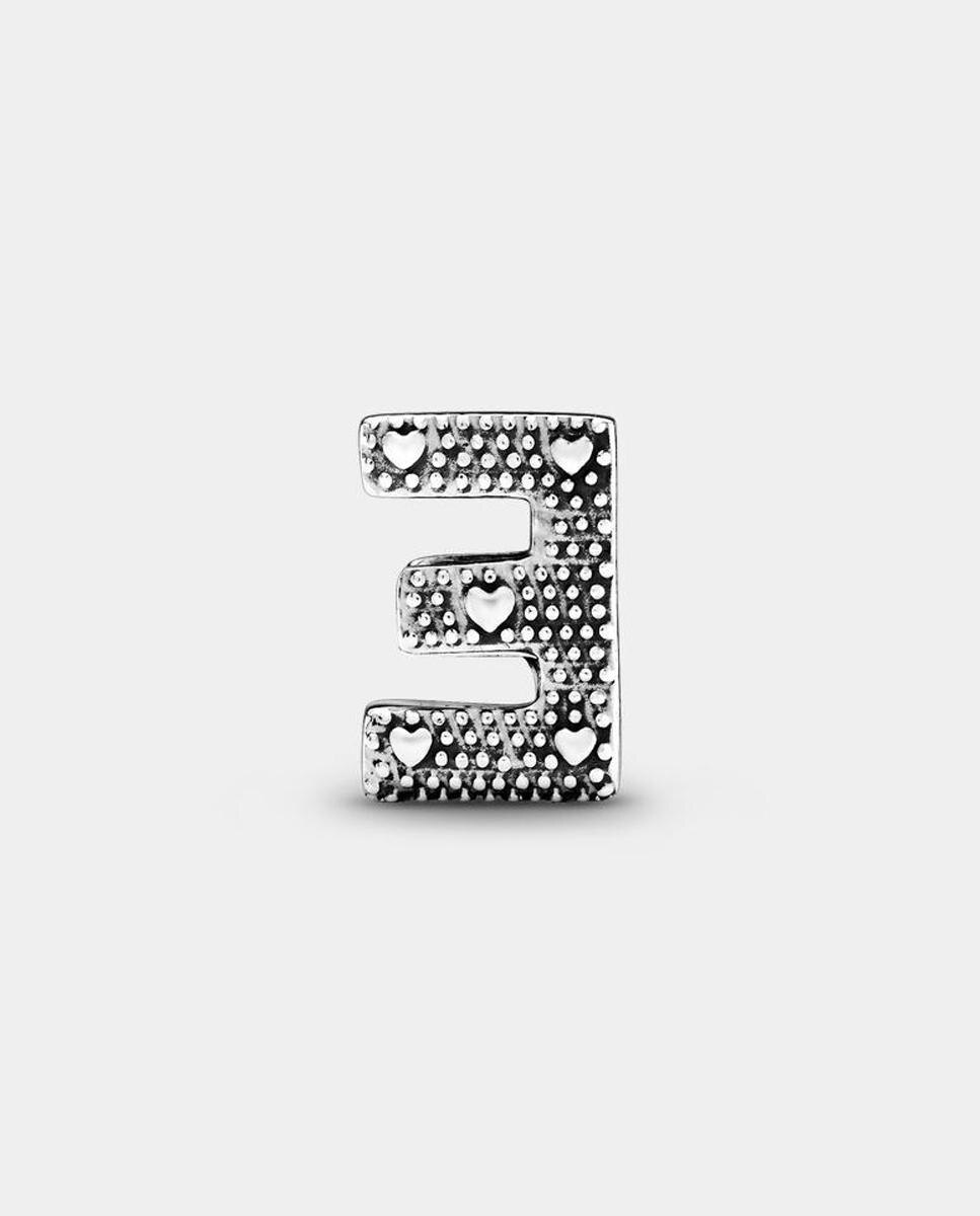 Charm en plata de ley letra e - PANDORA - Plata Plata-2