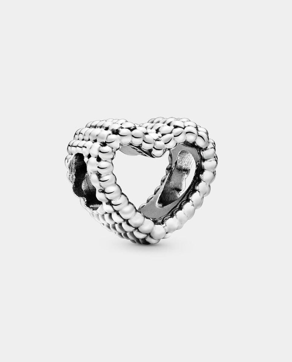 Charm en plata de ley corazón moldeado - PANDORA - Plata Plata-1