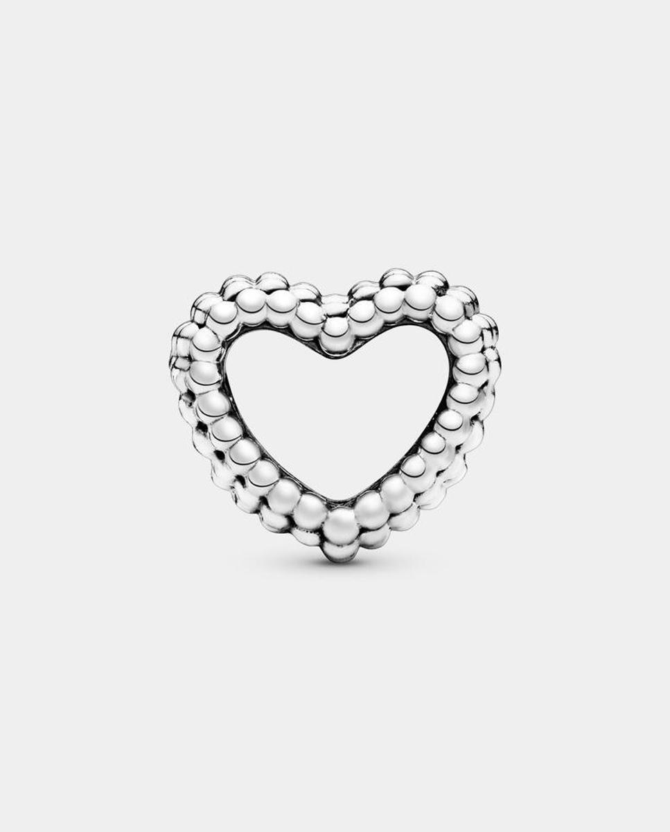 Charm en plata de ley corazón moldeado - PANDORA - Plata Plata-2
