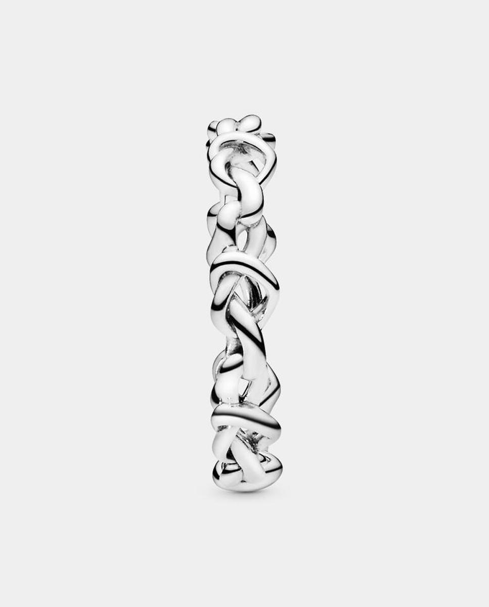 Anillo en plata de ley Corazones Anudados - PANDORA - Plateado Plateado-2