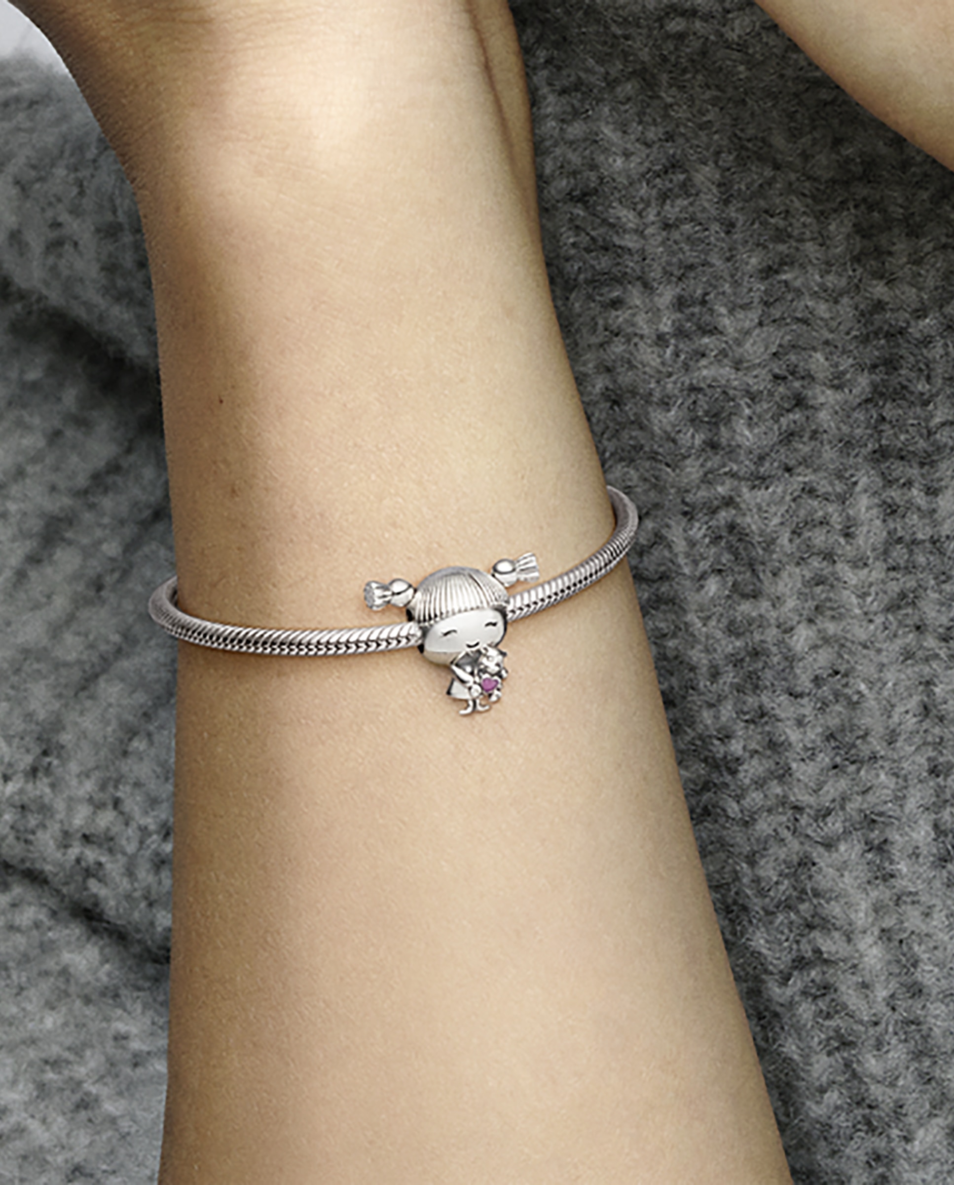 Imagen 4 de Charm en plata de ley niña - PANDORA - Rosa Rosa