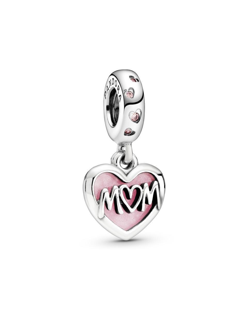 Charm colgante corazón mum - PANDORA - Rosa Rosa-1