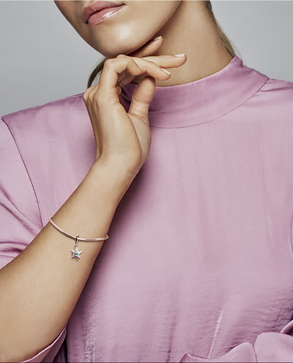 Charm Colgante Estrella de Mar Brillante Azul-3