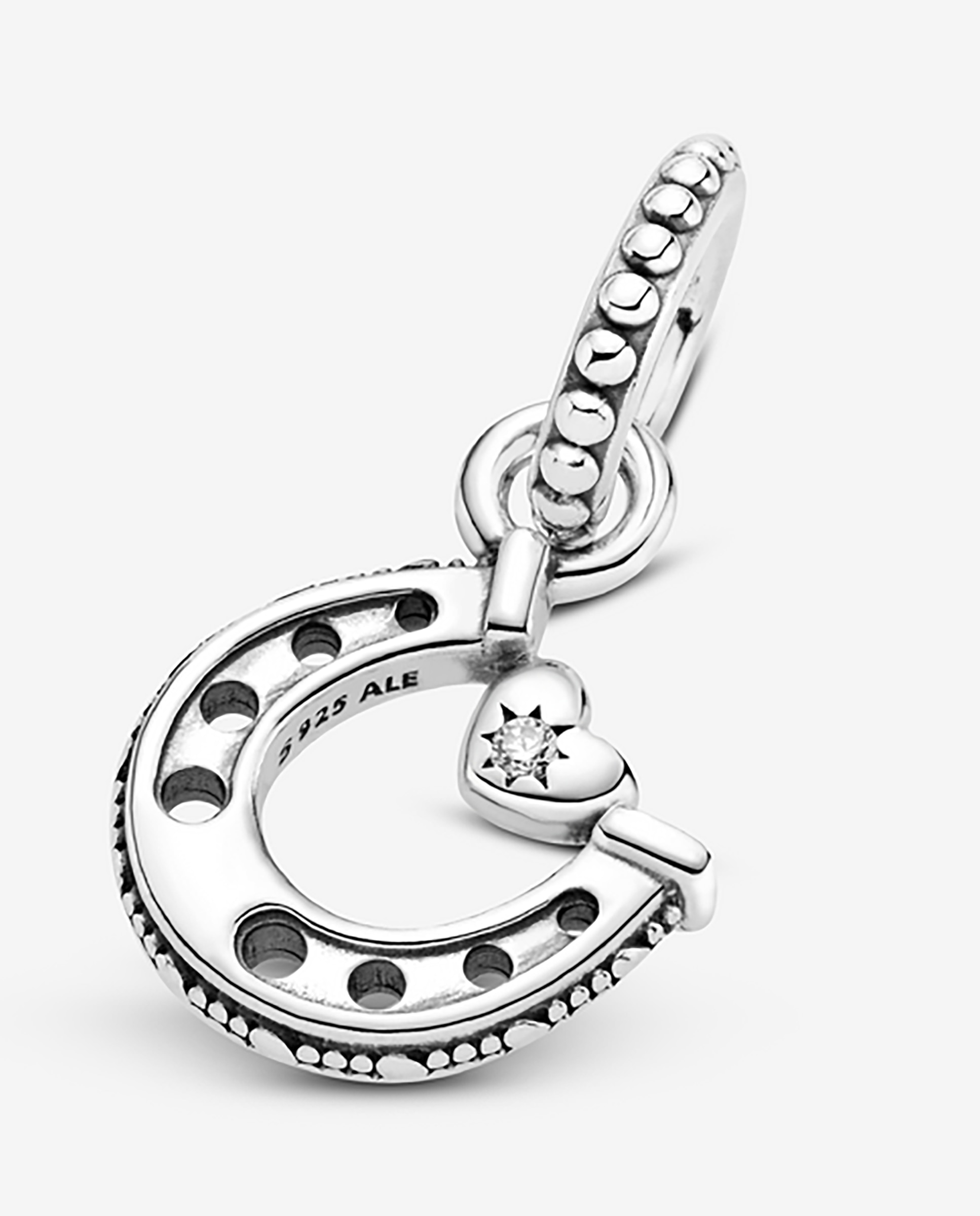 Charm colgante herradura de la buena suerte - PANDORA - Blanco Blanco-2