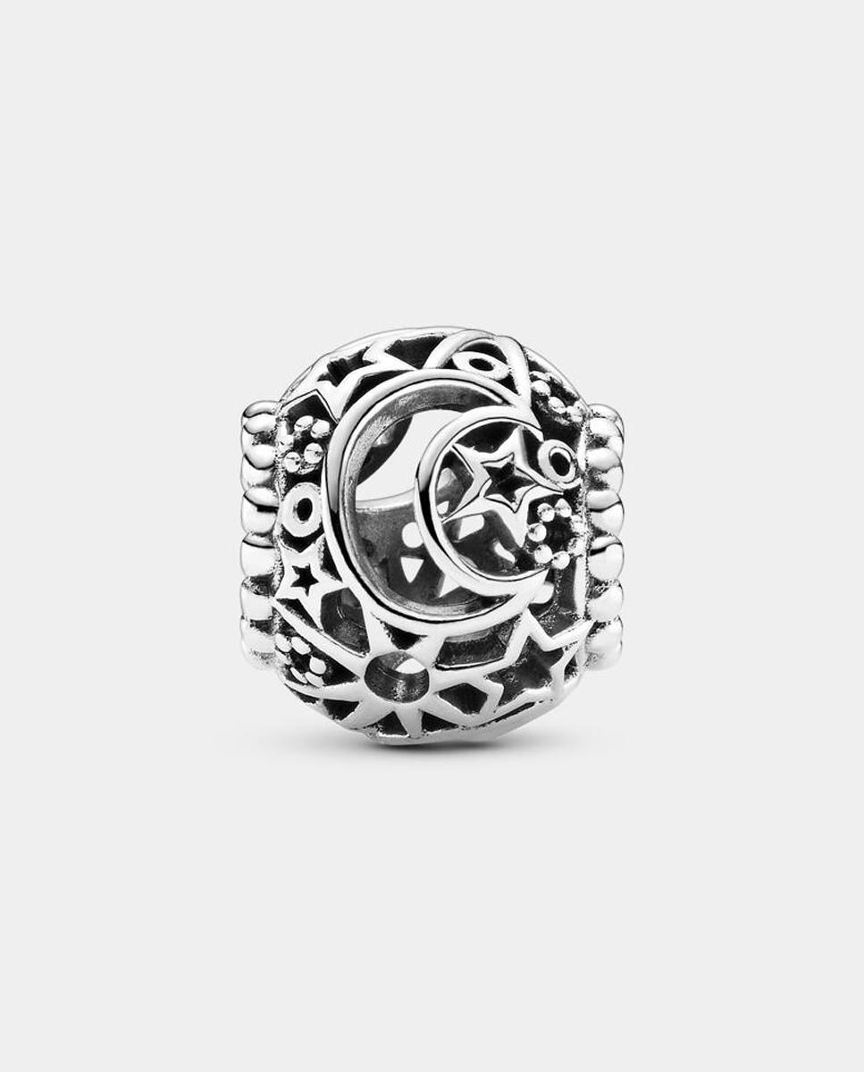 Charm sol, estrellas y luna en filigrana - PANDORA - Plata Plata-2