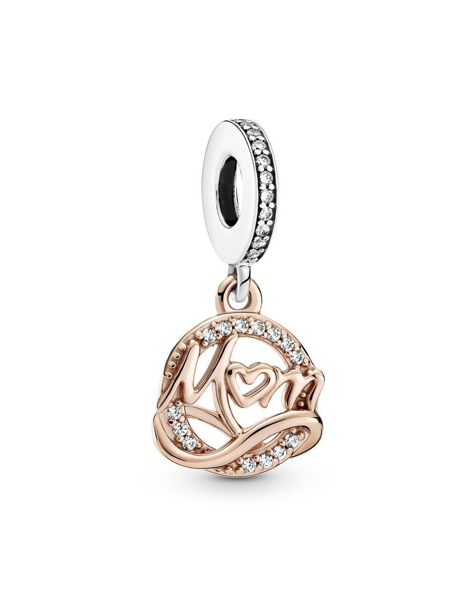 Charm Colgante Mamá en Dos Tonos Blanco-1
