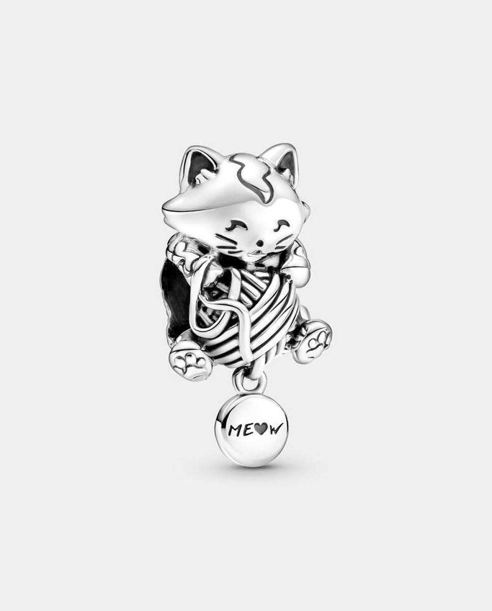 Imagen 0 de Charm gatito y ovillo de lana Plata
