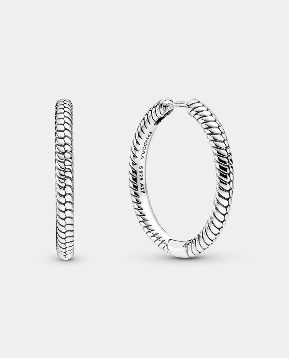 Imagen 0 de Pendientes de aro pandora moments para charm Plata