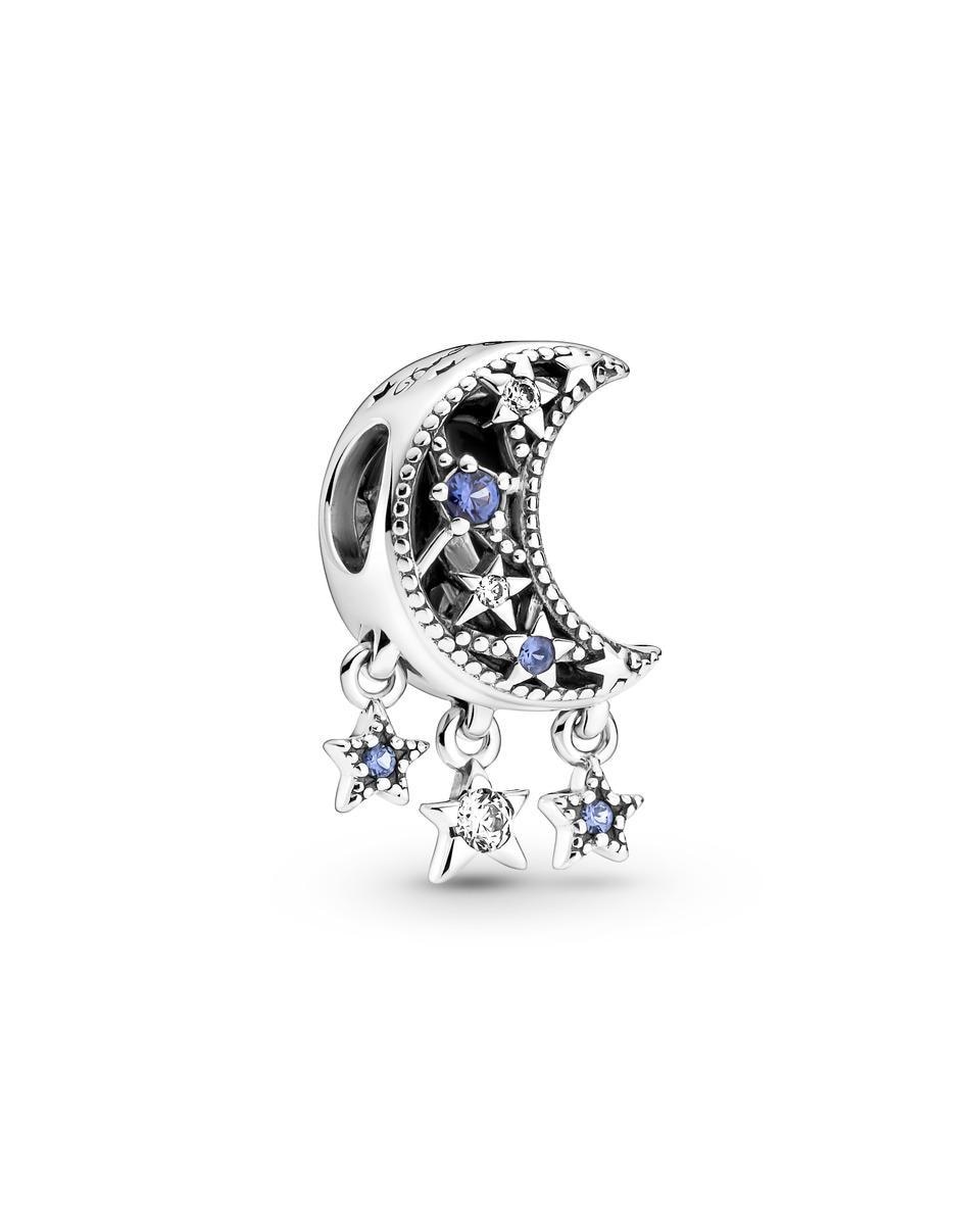 Charm estrellas y luna creciente - PANDORA - Azul Azul-1