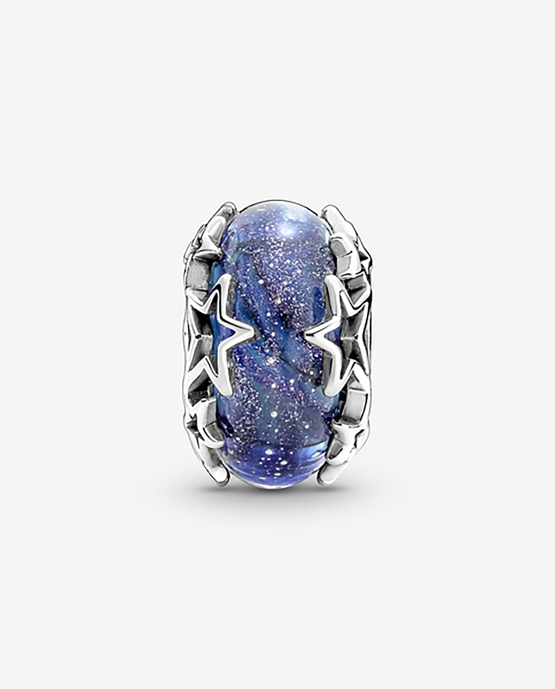 Charm de cristal de murano galaxia y estrellas - PANDORA - Azul Azul-2