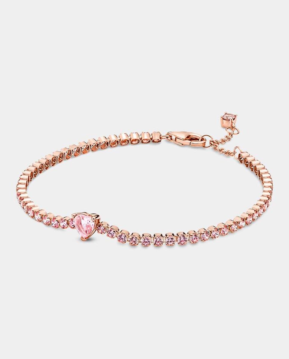 Imagen 0 de Pulsera corazón brillante Rosa