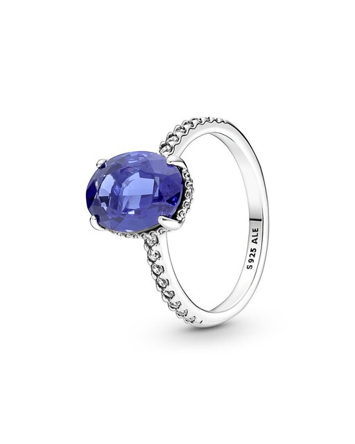 Imagen 0 de Anillo en plata de ley de compromiso Halo Brillante