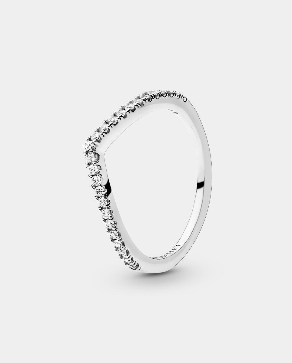 Anillo en plata de ley Deseo Reluciente - PANDORA - Blanco Blanco-4