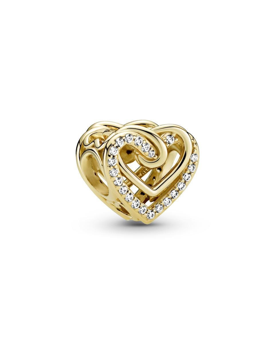Charm corazones entrelazados brillantes - PANDORA - Blanco Blanco-1