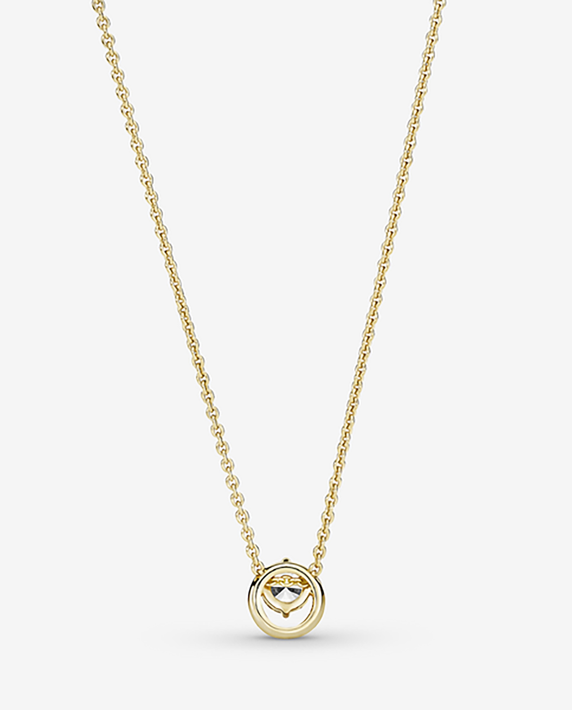 Collar colgante halo redondo brillante - PANDORA - Blanco Blanco-2
