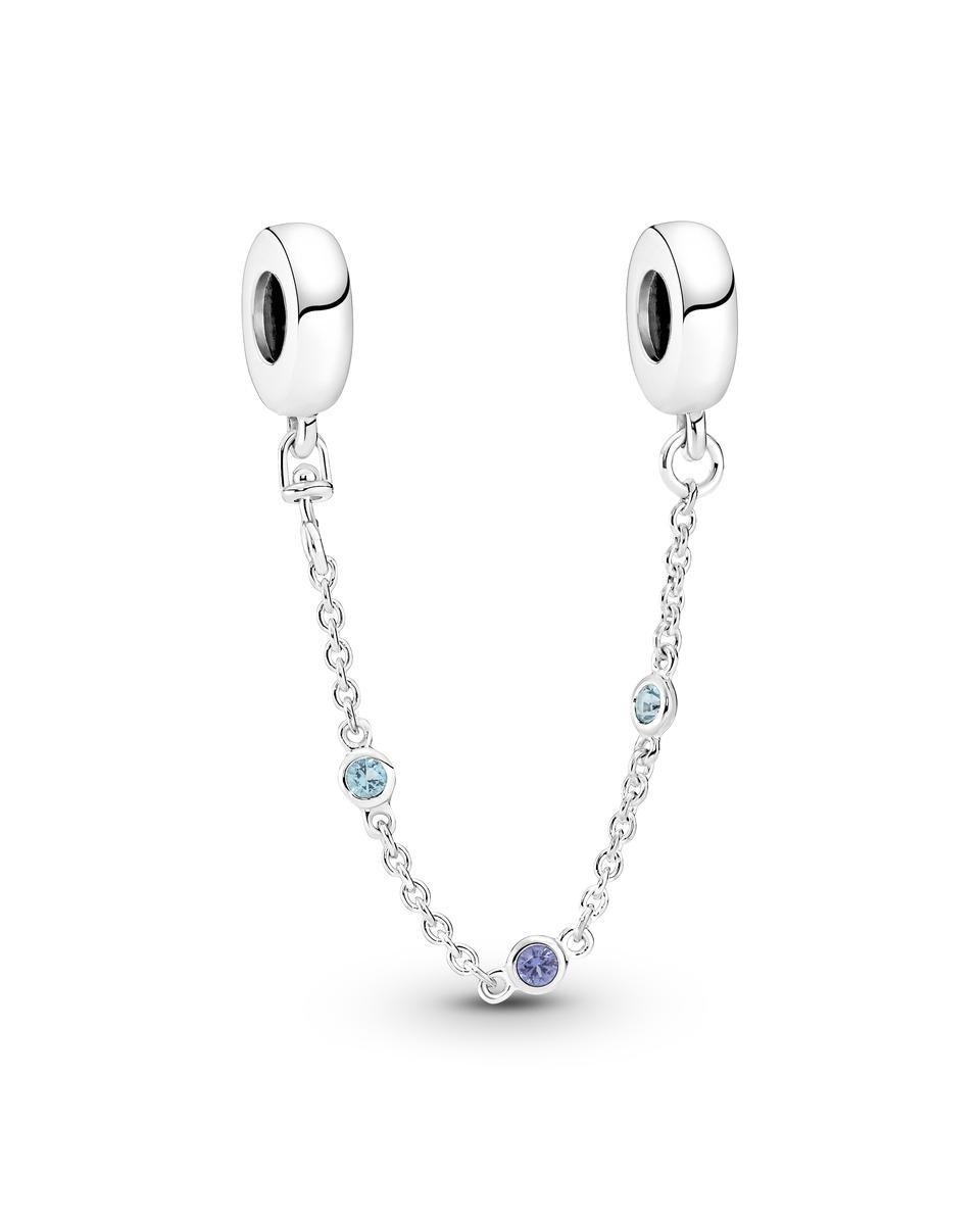 Cadena de seguridad tres gemas azules - PANDORA - Azul Azul-1