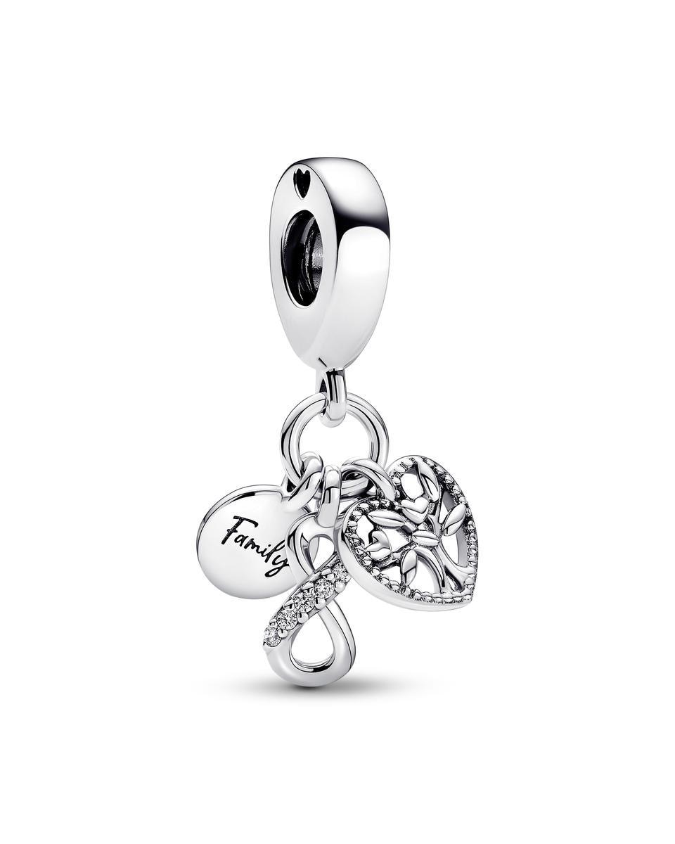 Charm colgante triple infinito familia - PANDORA - Blanco Blanco-1