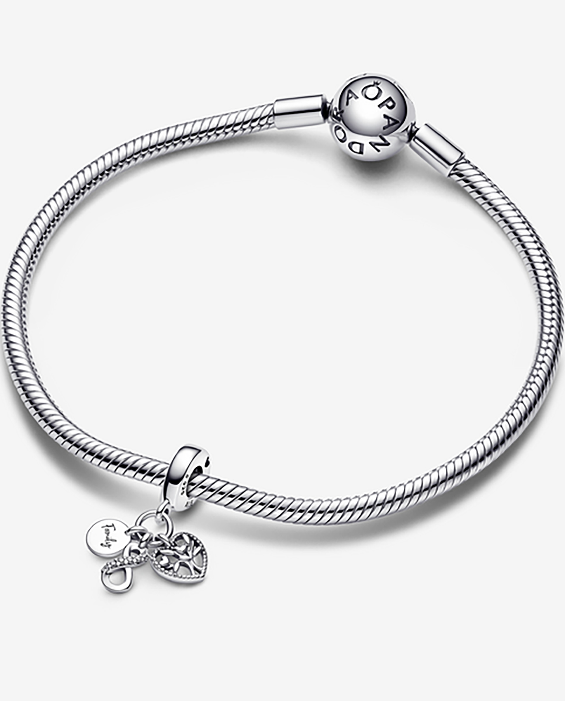 Charm colgante triple infinito familia - PANDORA - Blanco Blanco-2