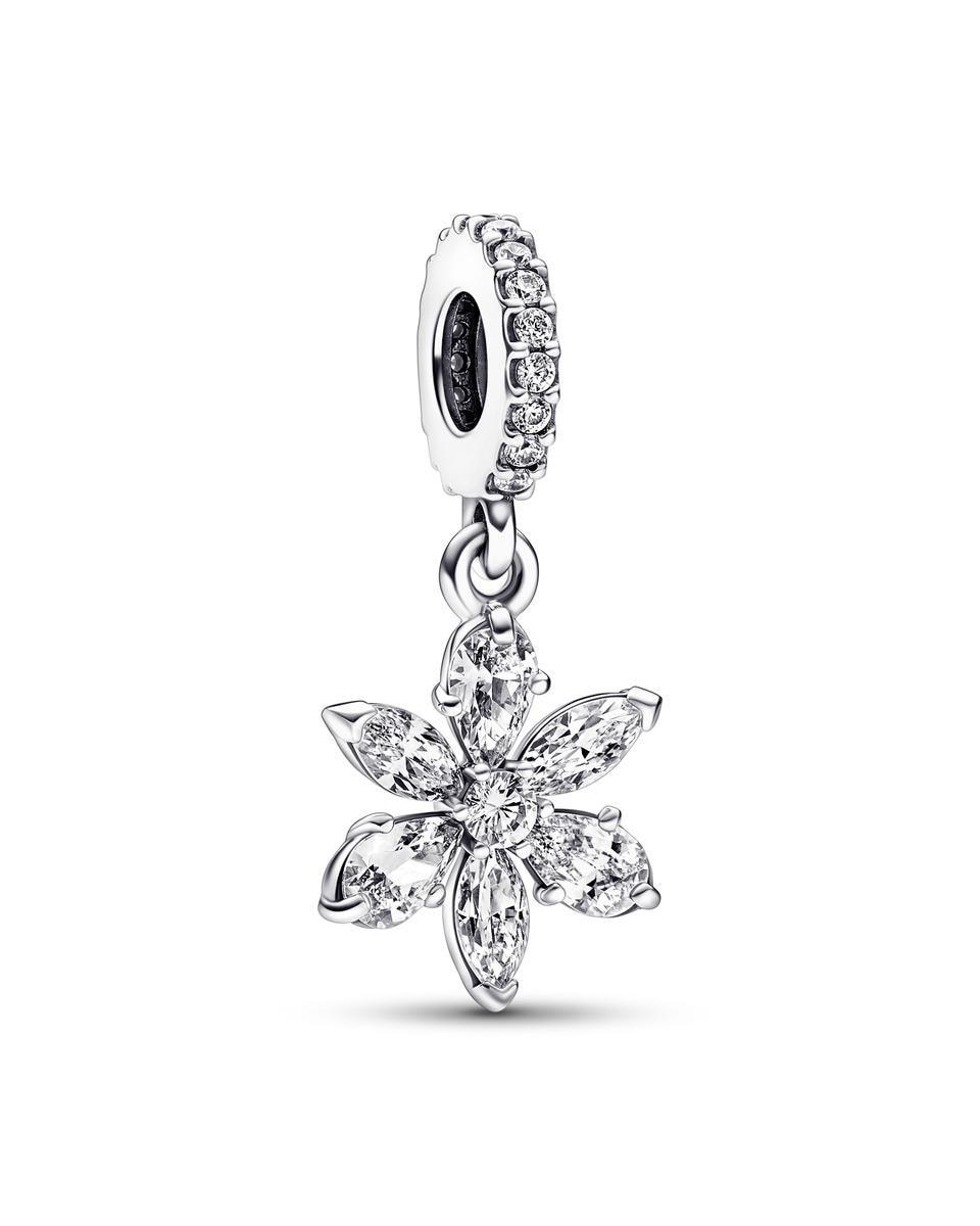Charm colgante herbario brillante - PANDORA - Blanco Blanco-1