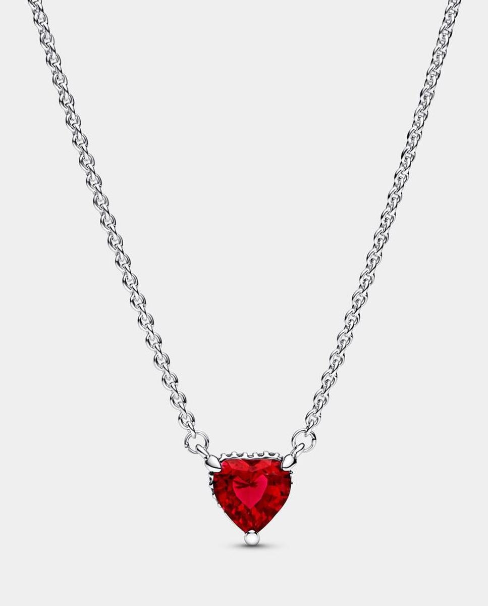 Imagen 0 de Collar corazón halo brillante Rojo