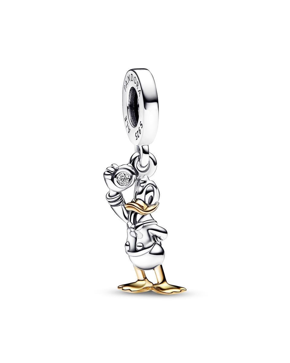 Imagen 0 de Charm colgante pato donald 100 aniversario de disney con diamante sintético Blanco