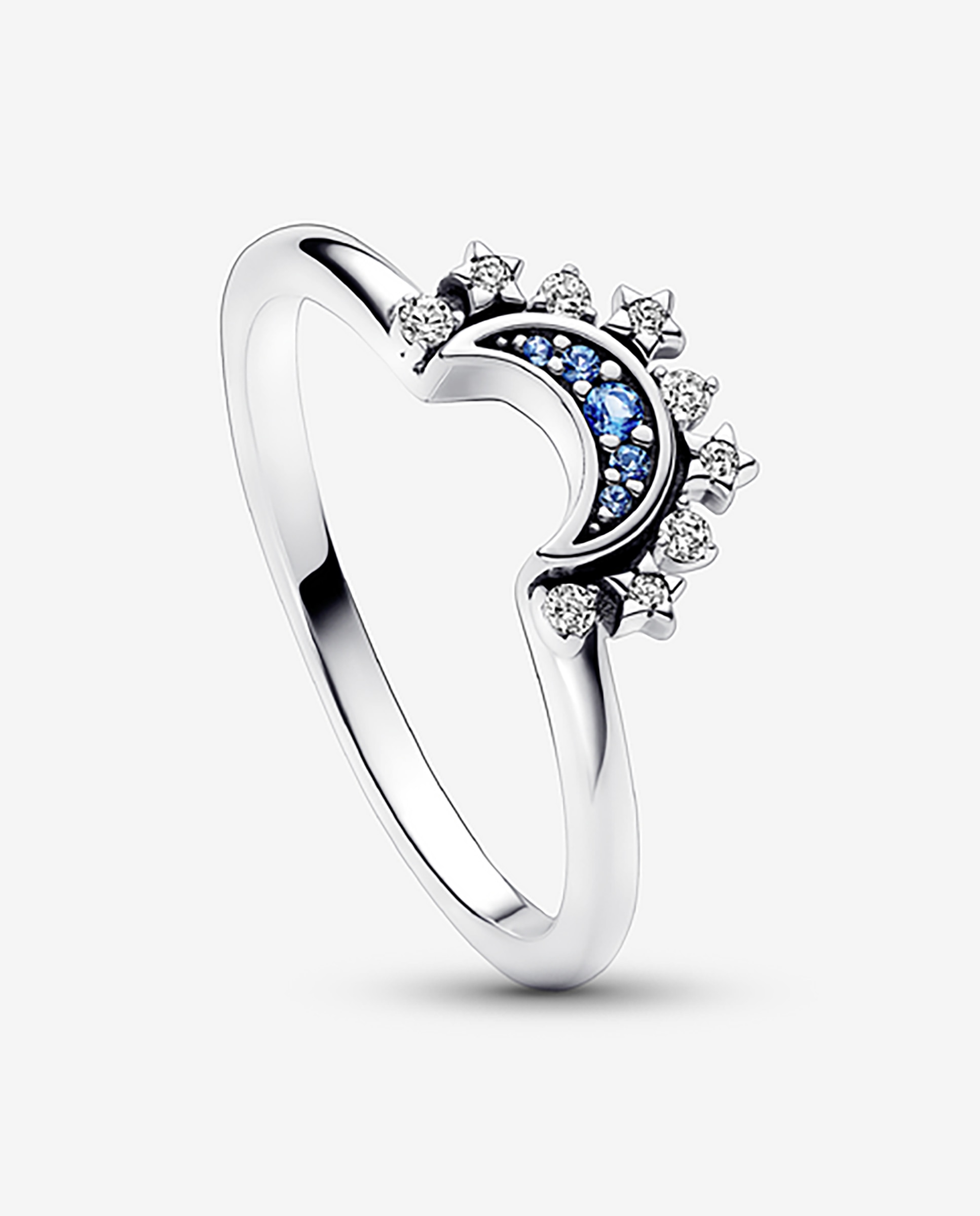 Anillo en plata de ley luna celestial - PANDORA - Azul Azul-2