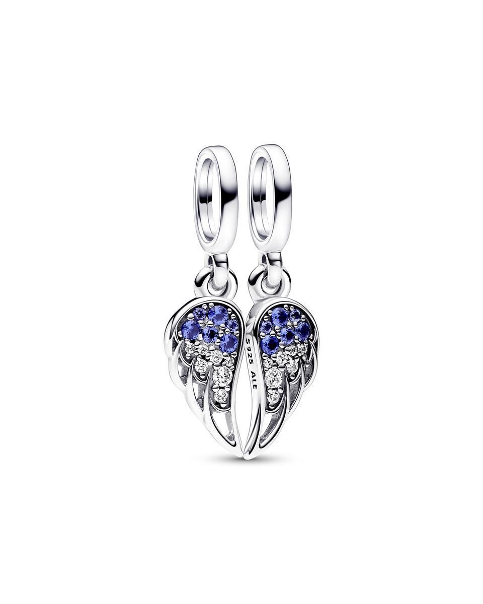 Charm colgante alas de ángel divisibles brillantes - PANDORA - Azul Azul-1