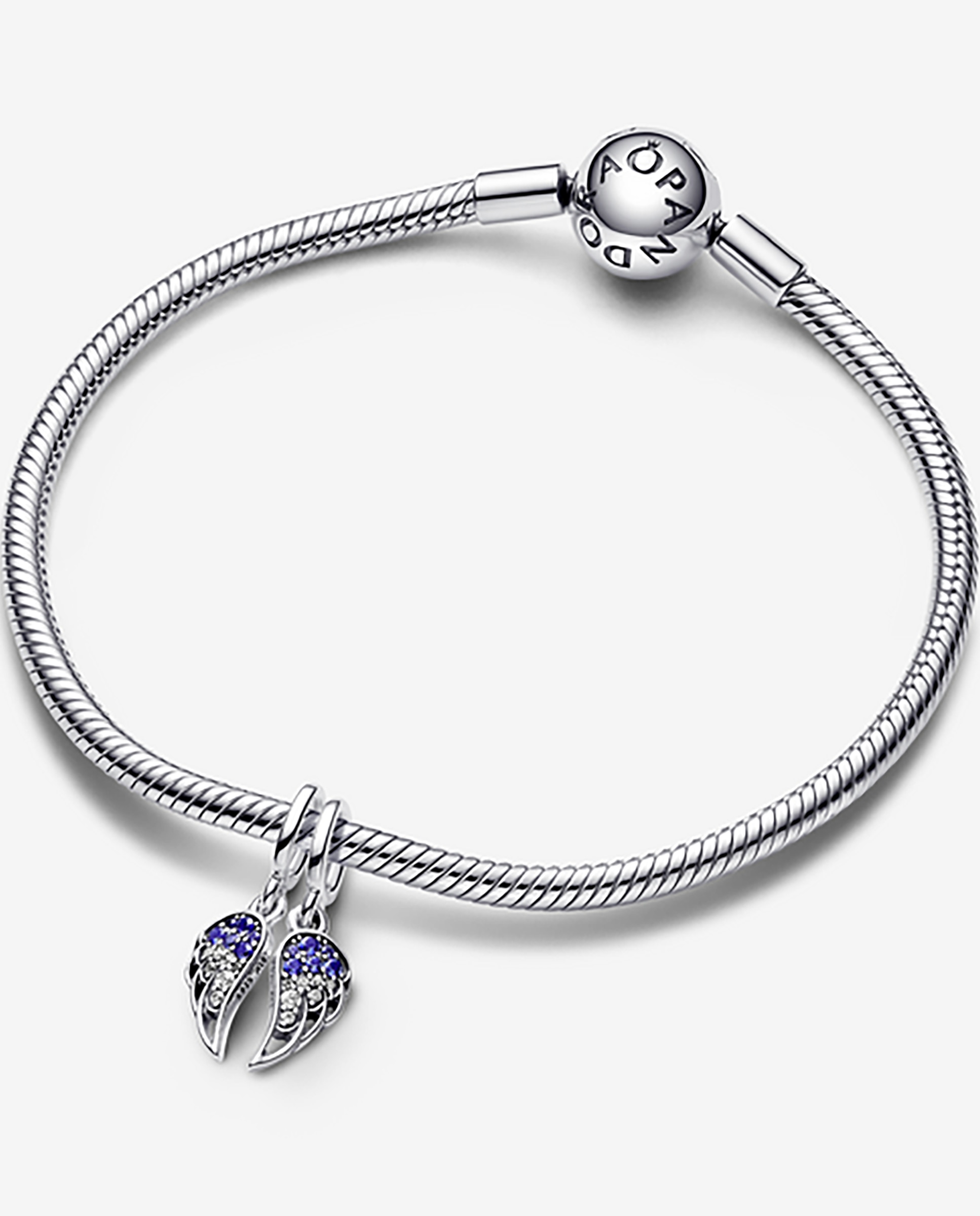 Charm colgante alas de ángel divisibles brillantes - PANDORA - Azul Azul-2