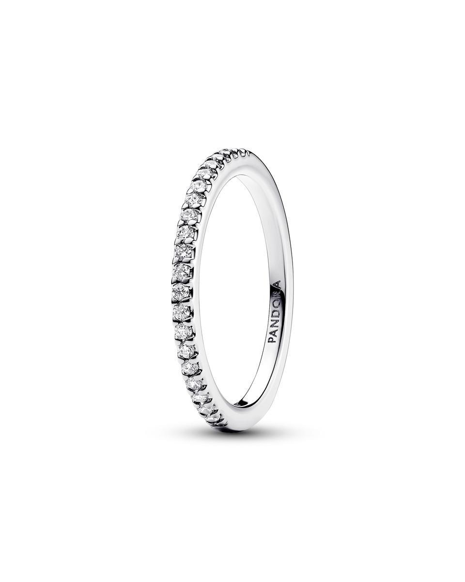 Imagen 0 de Anillo en plata de ley Banda Brillante Blanco