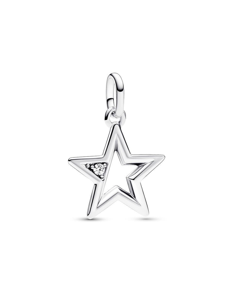 Charm medallón estrella brillante pandora me - Blanco Blanco-1
