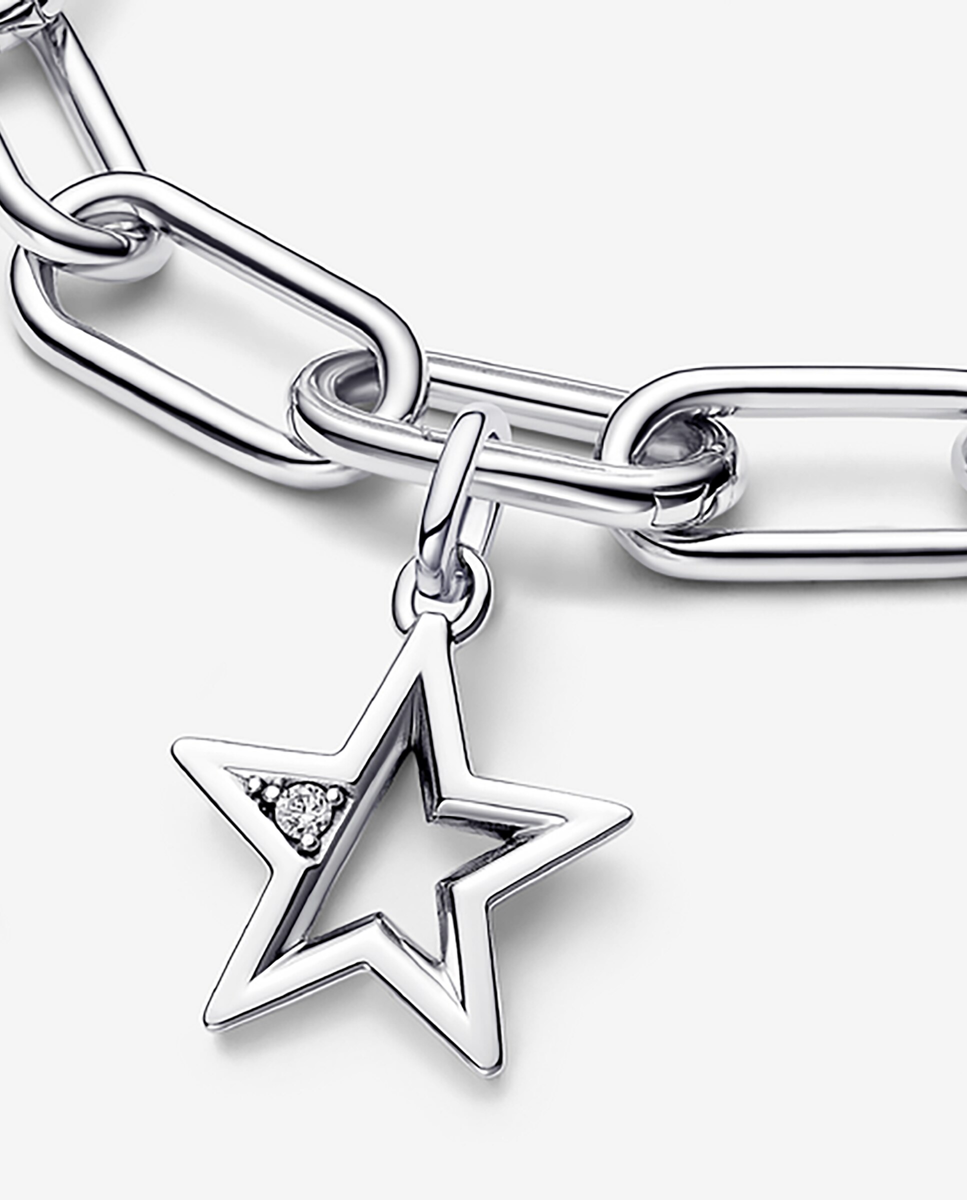 Charm medallón estrella brillante pandora me - Blanco Blanco-2