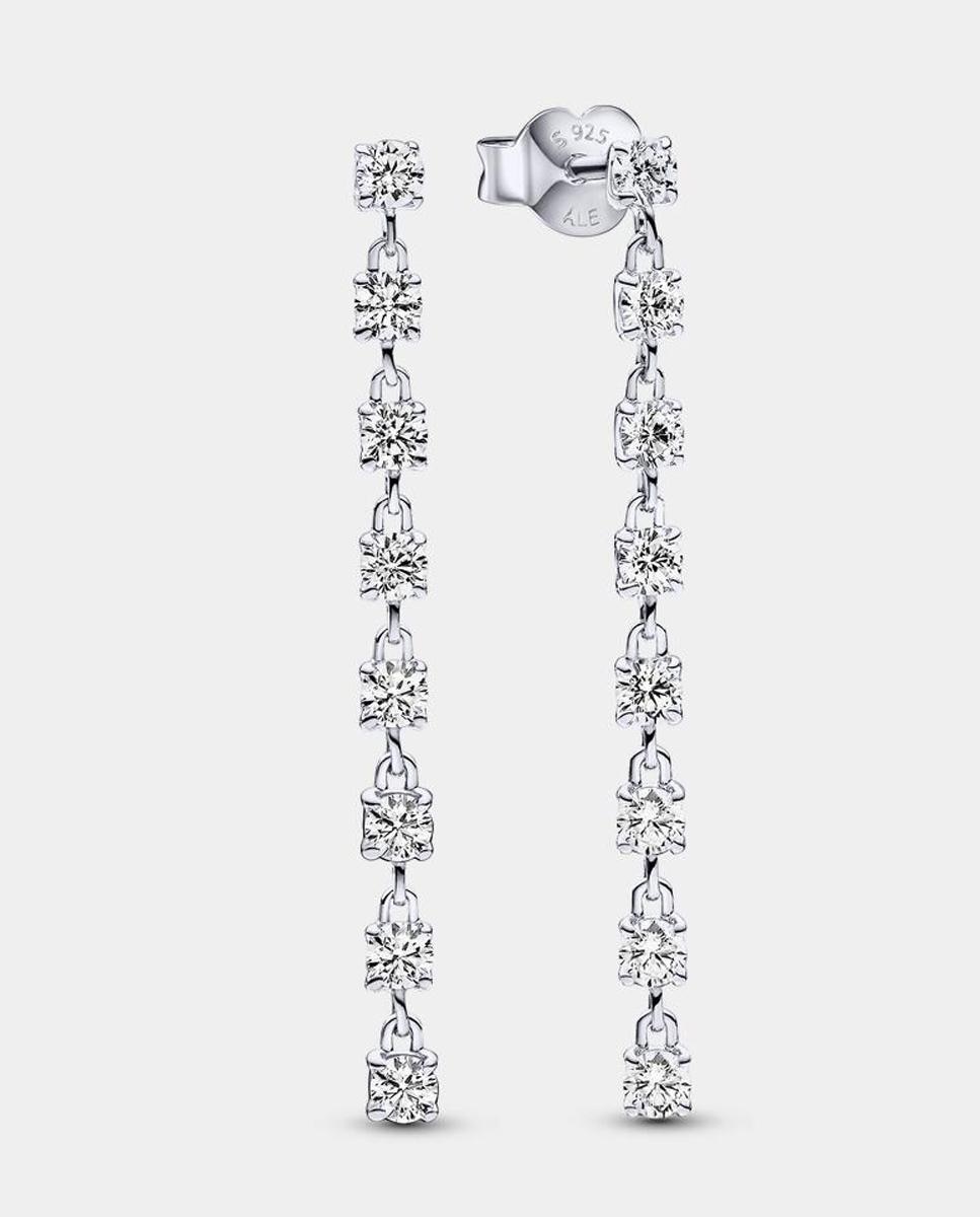 Pendientes colgantes ocho gemas brilantes - PANDORA - Blanco Blanco-1