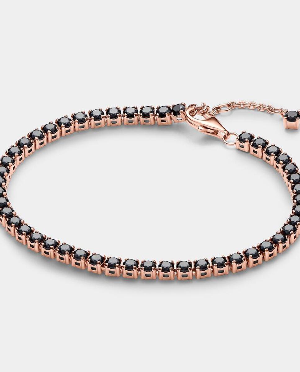 Imagen 0 de Pulsera Tenis Negra Brillante Negro