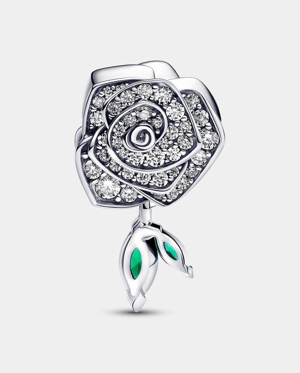 Charm rosa floreciendo brillante - PANDORA - Verde Verde-2