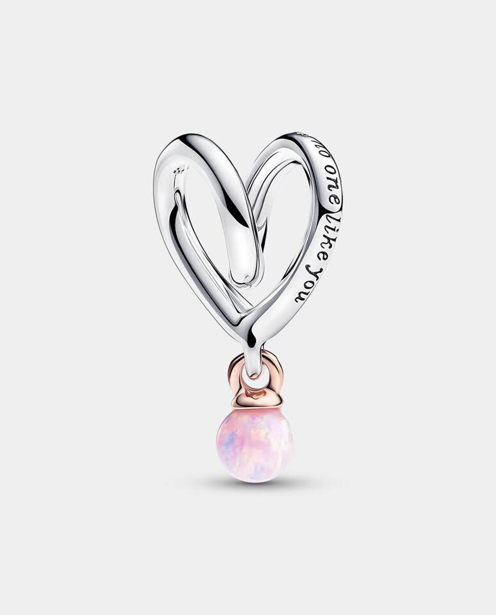 Charm corazón envuelto en dos tonos - PANDORA - Rosa Rosa-2