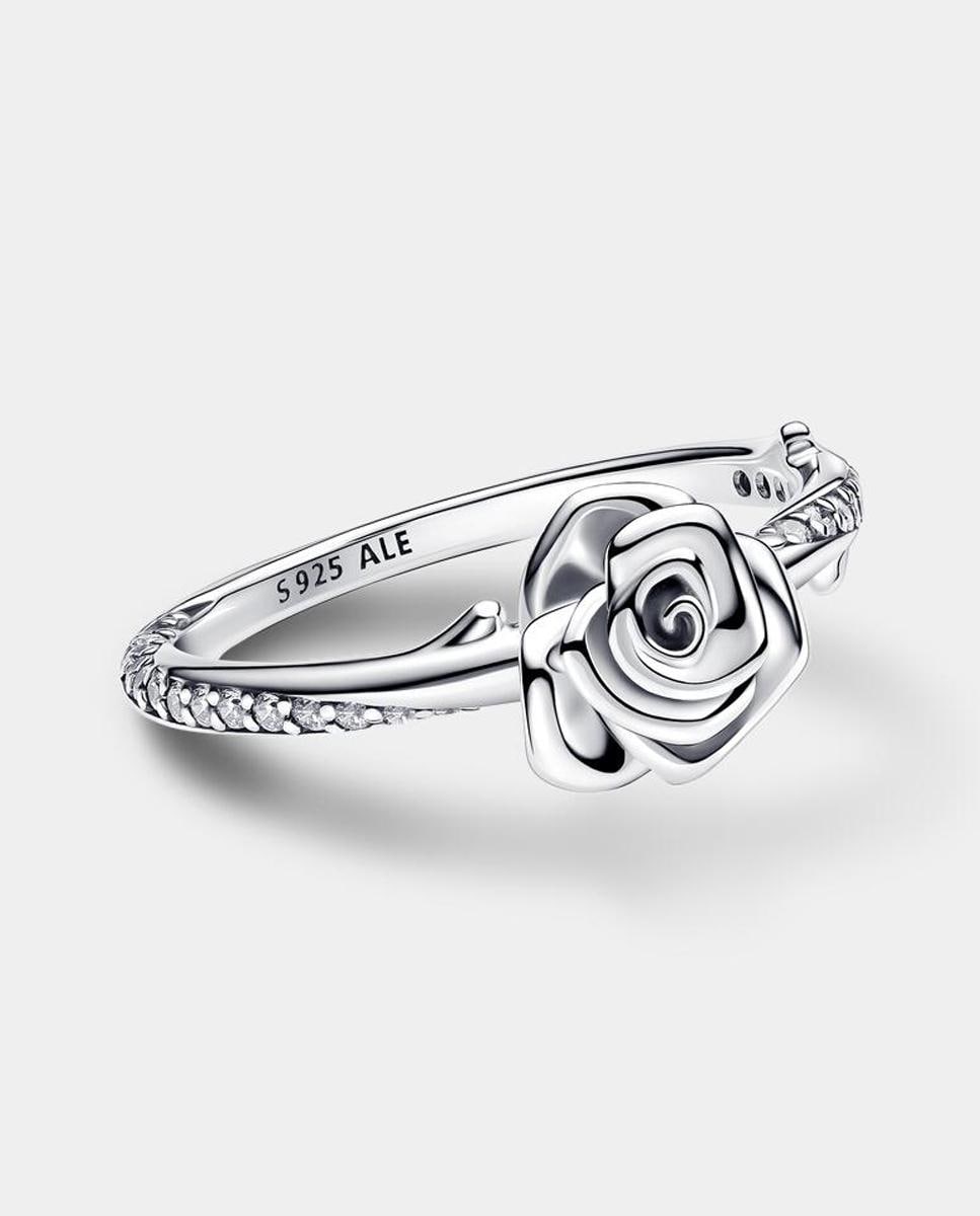 Jeulia Anillo De Mujer Gótico De Plata De Ley Con Calavera Negra - Jeulia