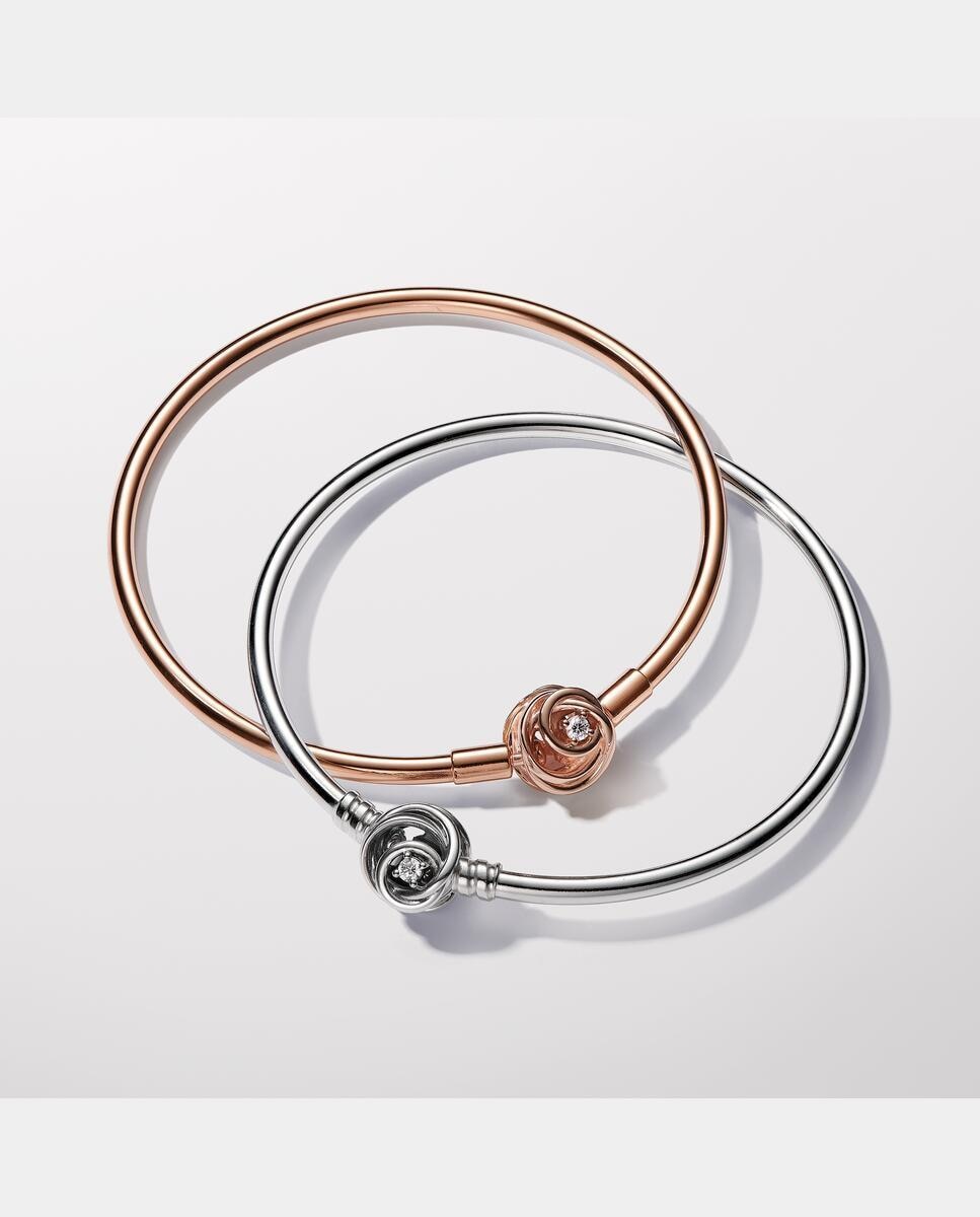 Pulsera Pandora Moments Rígida Cierre Envuelto - Blanco Blanco-2