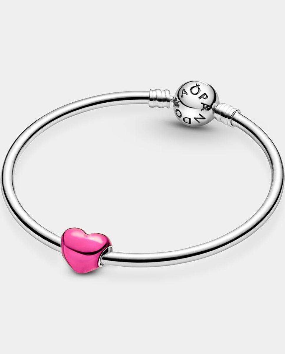 Imagen 2 de Charm corazón metálico - PANDORA - Rosa Rosa