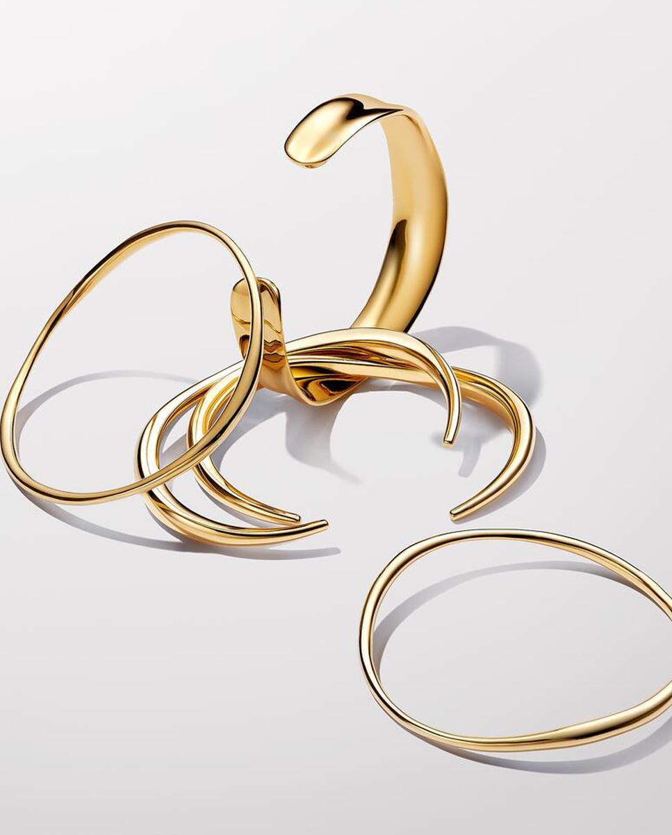 Imagen 2 de Pulsera rígida abierta forma orgánica - Oro Oro