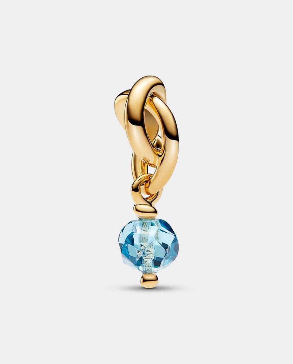 Charm colgante círculo eternity azul aguamarina facetado - PANDORA - Azul Azul-1