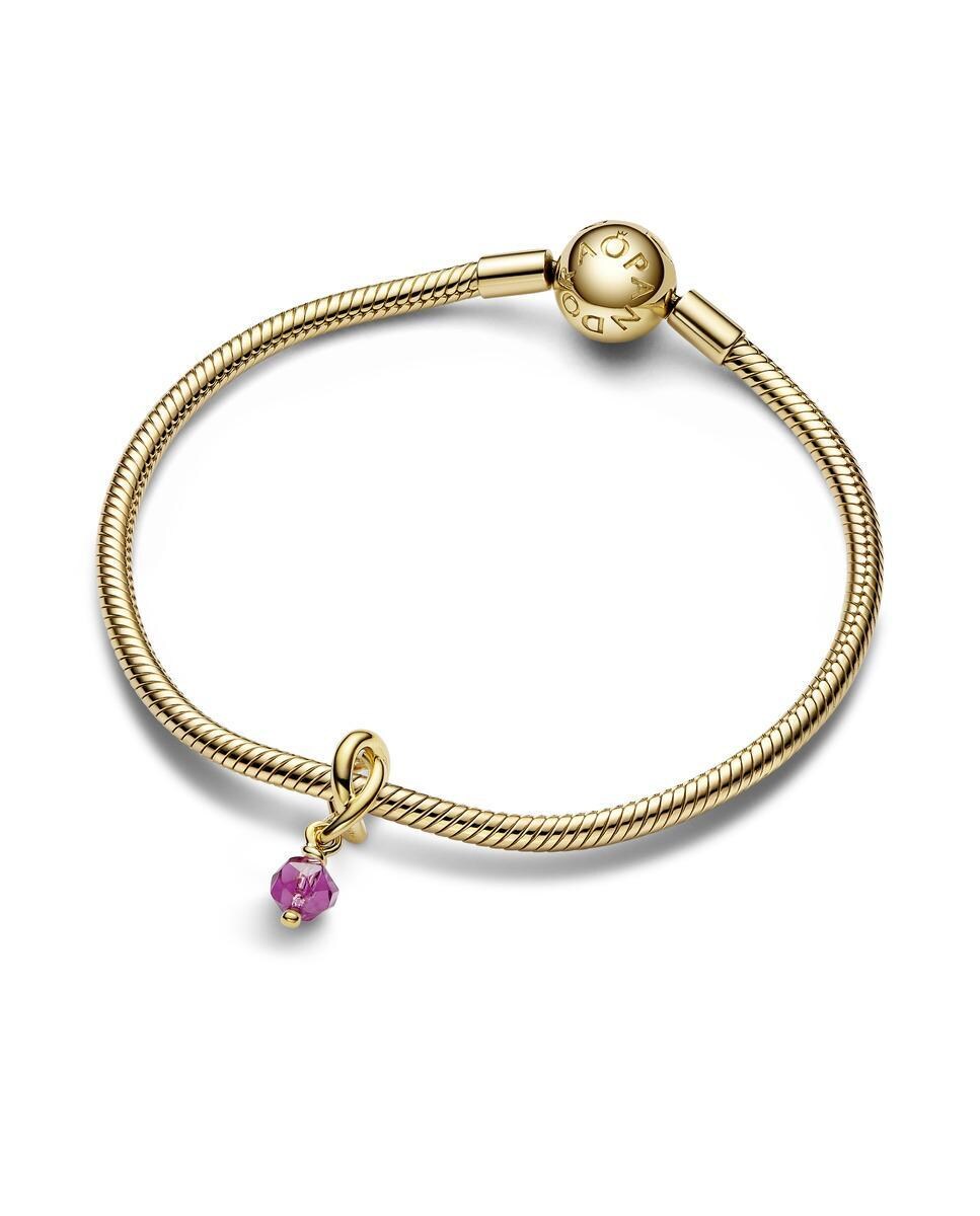Charm Colgante Círculo Eternity Rosa Facetado Rosa-2