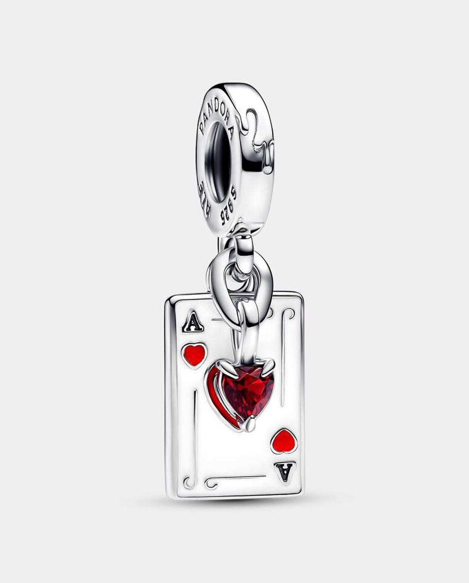 Imagen 1 de Charm colgante doble reina de corazones villanos de disney Rojo
