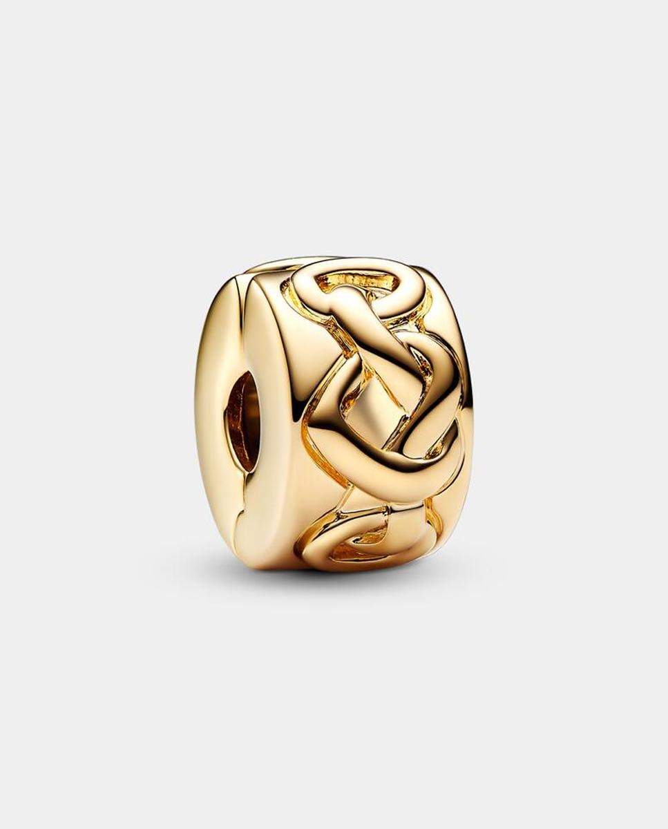 Charm de clip corazones anudados - PANDORA - Oro Oro-1