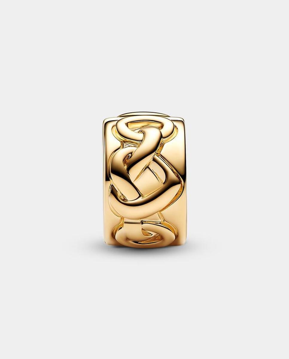 Charm de clip corazones anudados - PANDORA - Oro Oro-2