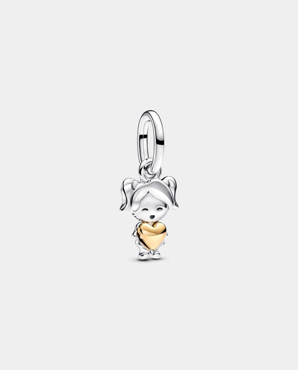 Charm colgante chica feliz - PANDORA - Plata Plata-1