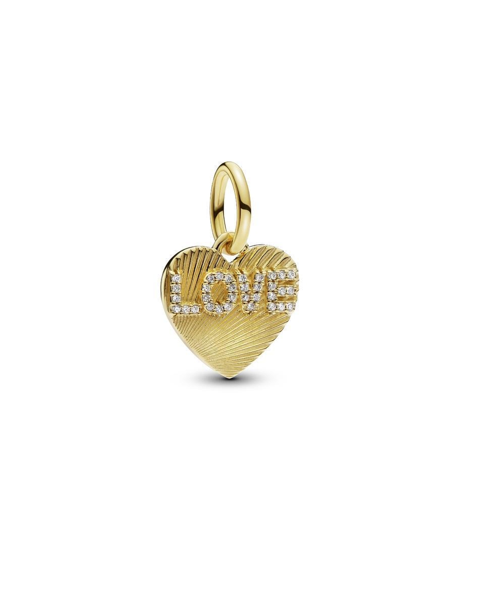 Imagen 1 de Charm colgante grabable corazón amor Blanco