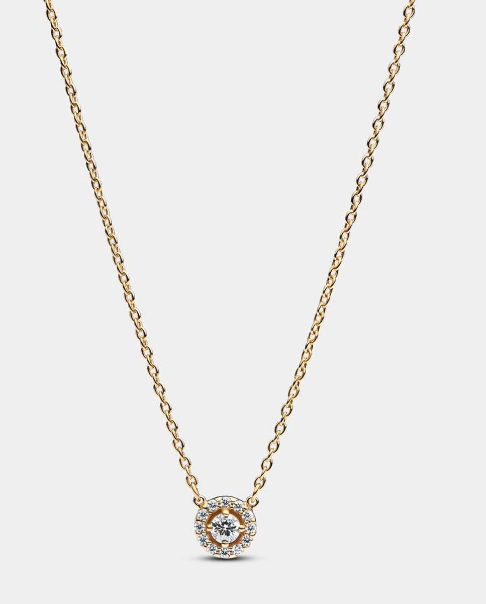 Imagen 1 de Collar halo redondo en pavé Blanco